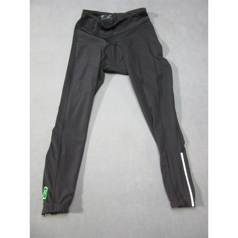 Canari Pants Mens Medium Black Cycling Biking Pro Elite Gel Padded Ankle Zip